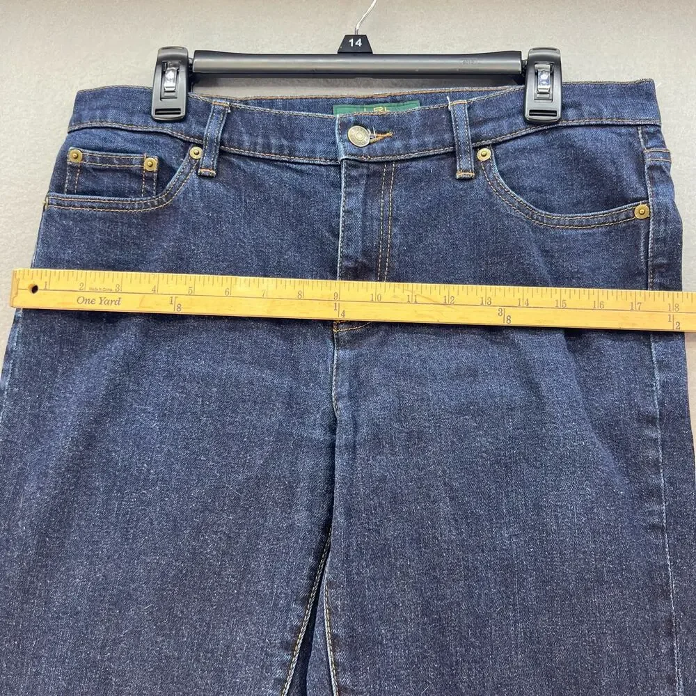 LRL Lauren Jeans Co Women's Size 10 Dark Blue Classic Straight Preppy Normcore - Picture 3 of 13